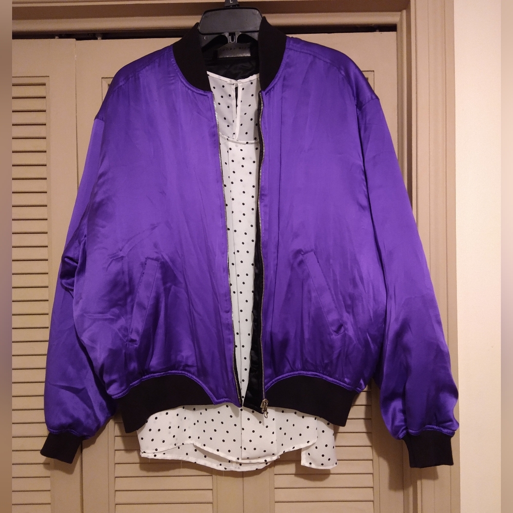 Silk Quilted Bomber Jacket @August Silk 💯 SILK SIZE L
